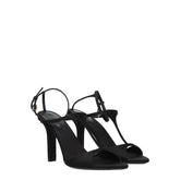 Givenchy Black Satin Stiletto Heel Sandals